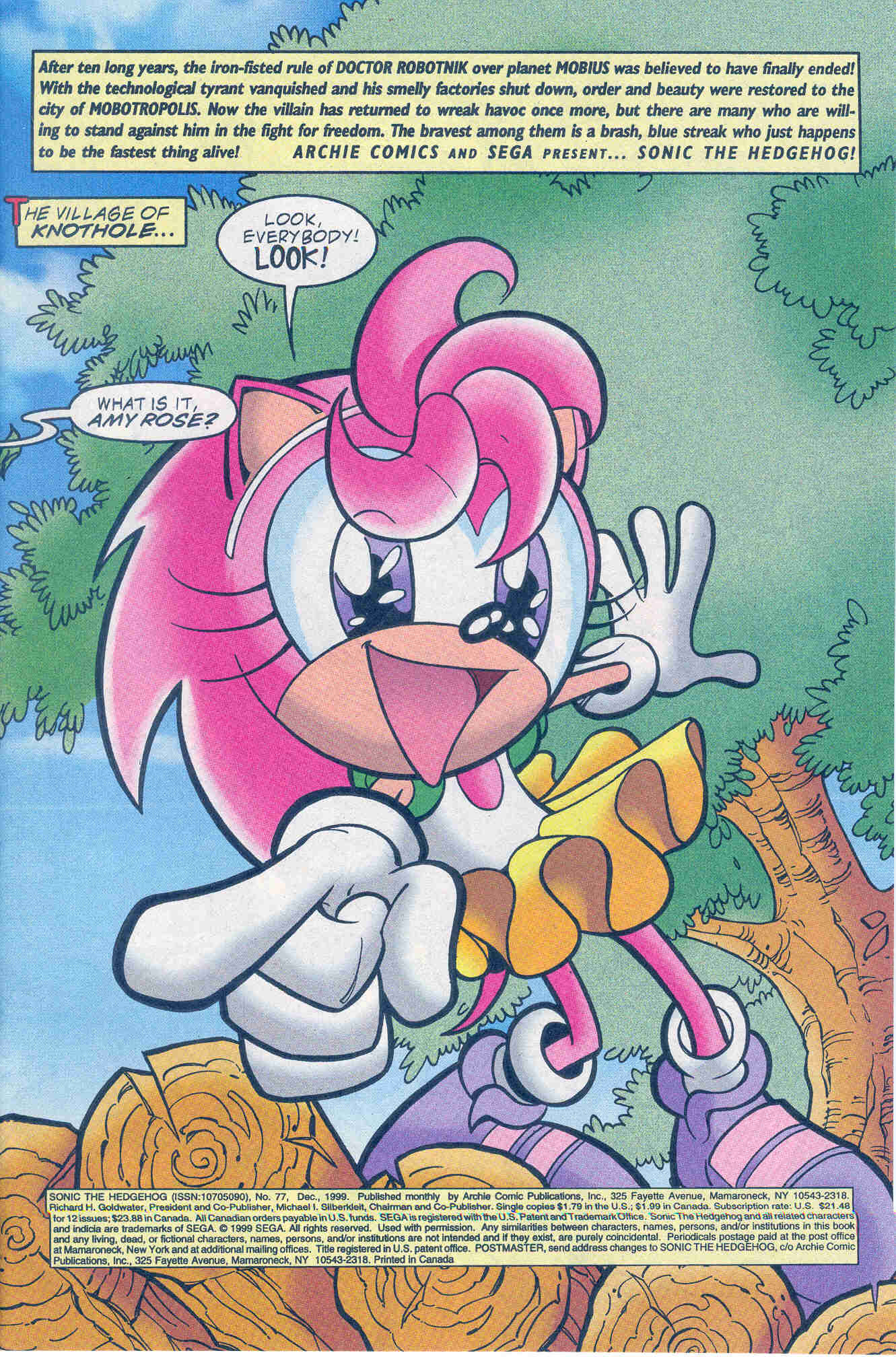 Sonic - Archie Adventure Series December 1999 Page 1